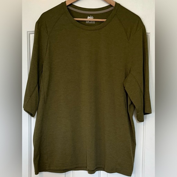 REI Co-op Men’s Performance Hiking Tee XL Olive Green Short Sleeve - NEVER WORN! - Picture 6 of 10
